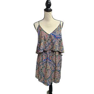 Aqua Y2K Dress Womens Large Paisley Tank Sleeveless Fairy Cocktail Brunch NWT